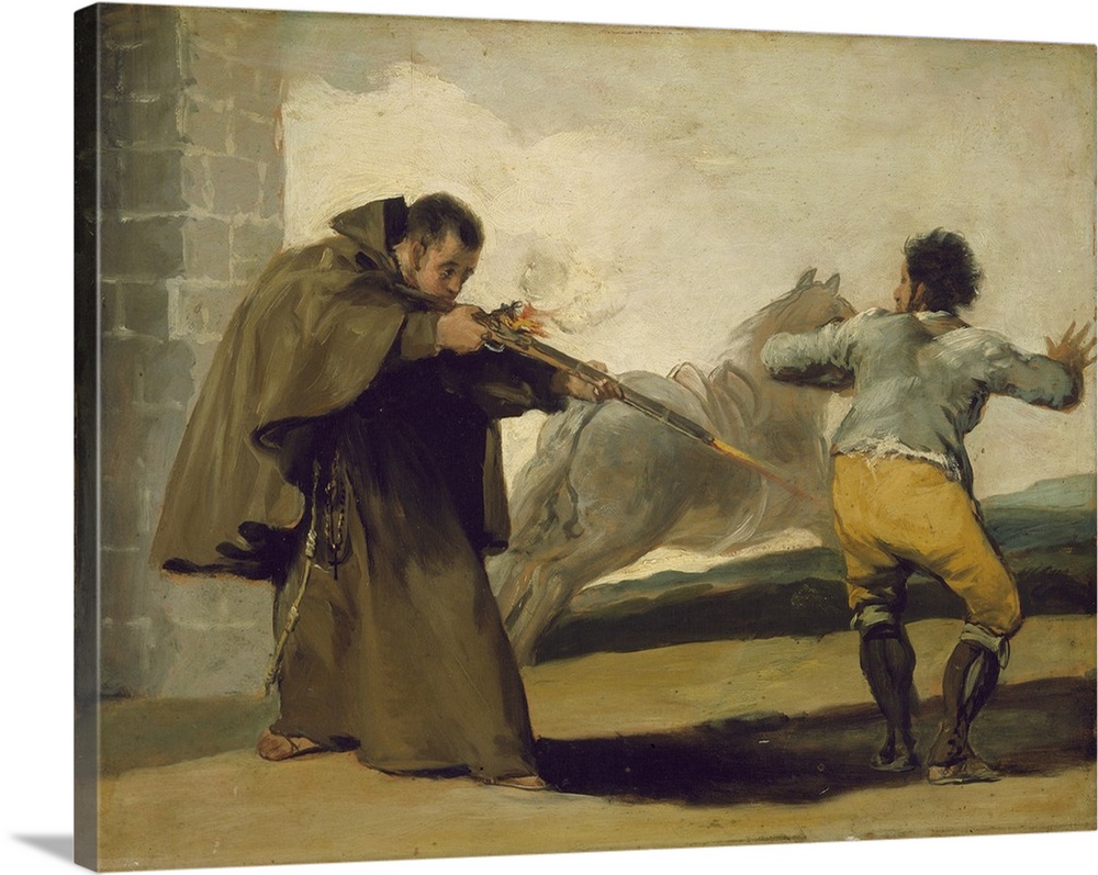 Friar Pedro Shoots El Maragato as His Horse Runs Off, c.1806, oil on panel.