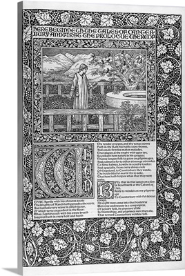 Frontispiece, from 'The Works of Geoffrey Chaucer now newly Imprinted'