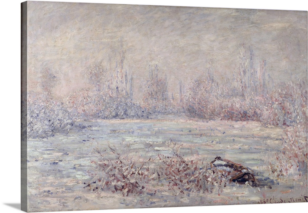 XIR82364 Frost near Vetheuil, 1880 (oil on canvas); by Monet, Claude (1840-1926); 61x100 cm; Musee d'Orsay, Paris, France;...