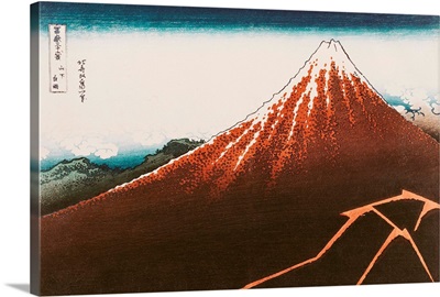 Fuji above the Lightning, from the series 36 Views of Mt. Fuji ('Fugaku sanjurokkei')