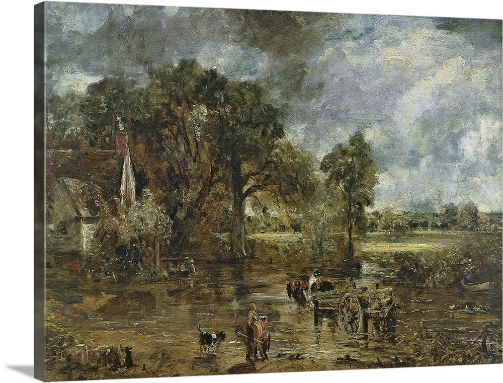 Full scale study for 'The Hay Wain', c.1821 (oil on canvas) by John Constable (1776-1837)Victoria