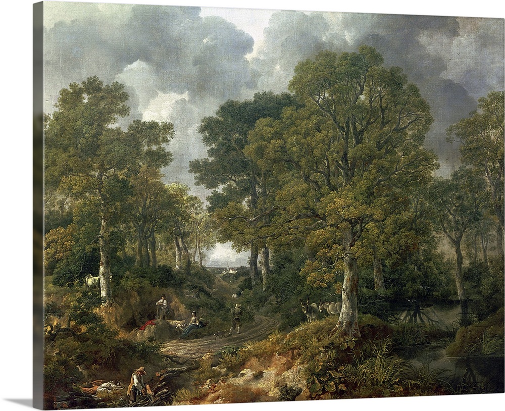 BAL99406 Gainsborough's Forest ('Cornard Wood'), c.1748 (oil on canvas)  by Gainsborough, Thomas (1727-88); 121.9x154.9 cm...