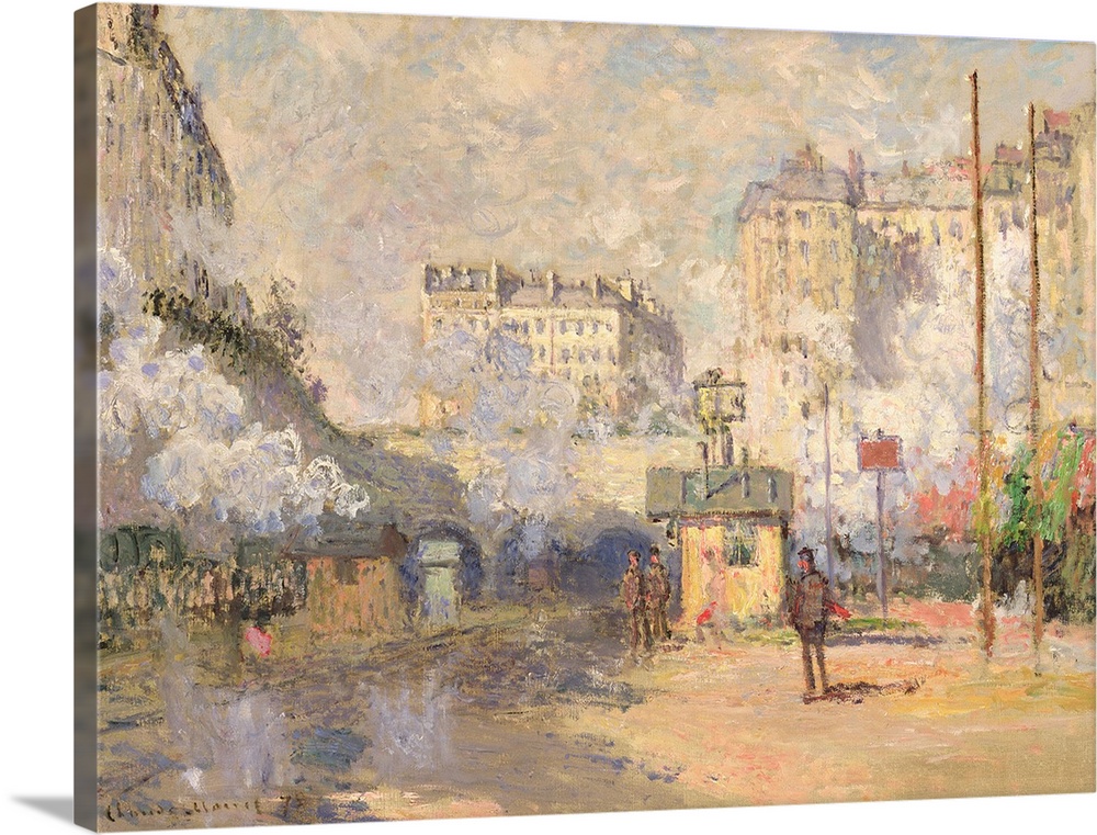 Gare Saint Lazare, 1877, oil on canvas.  By Claude Monet (1840-1926).