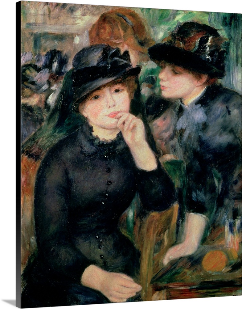 Girls in Black, 1881-82 (origninally oil on canvas)  by Pierre Auguste Renoir (1841-1919).