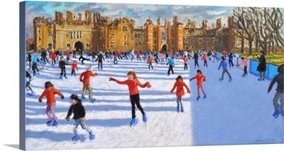 Girls In Red, Hampton Court Palace Ice Rink, London, 2018