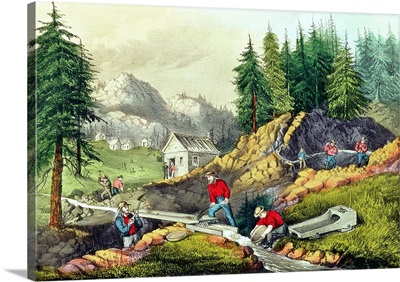 Gold Mining in California, 1861