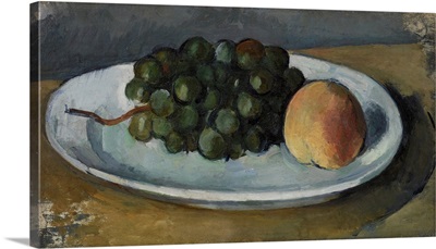 Grapes And Peach On A Plate, 1877-79