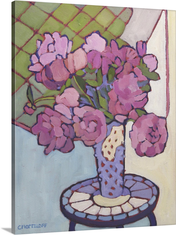 Graphic bouquet, 2023. (Originally oil on canvas.)