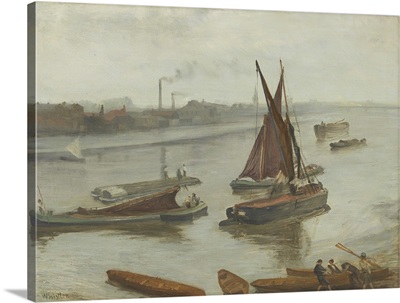 Grey and Silver: Old Battersea Reach, 1863