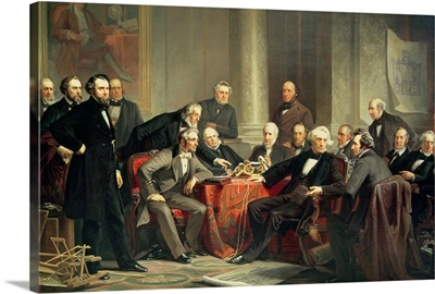 group portrait of the great American inventors of the Victorian Age, 1862