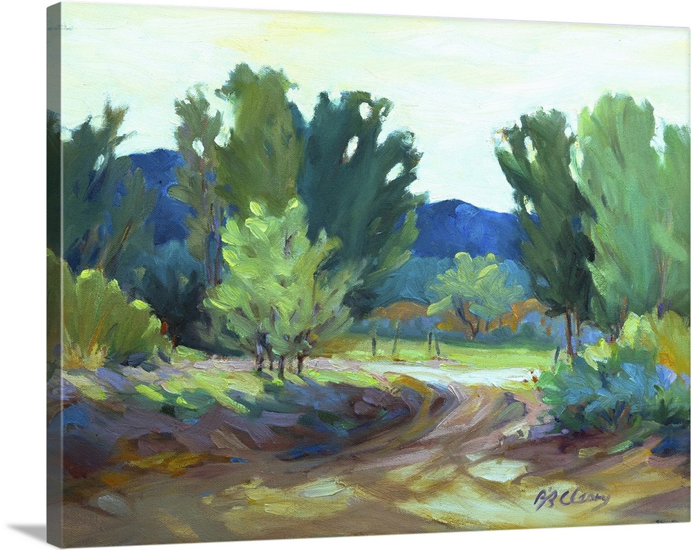 Hacienda road, c.1990-2000. (Originally oil on canvas.)