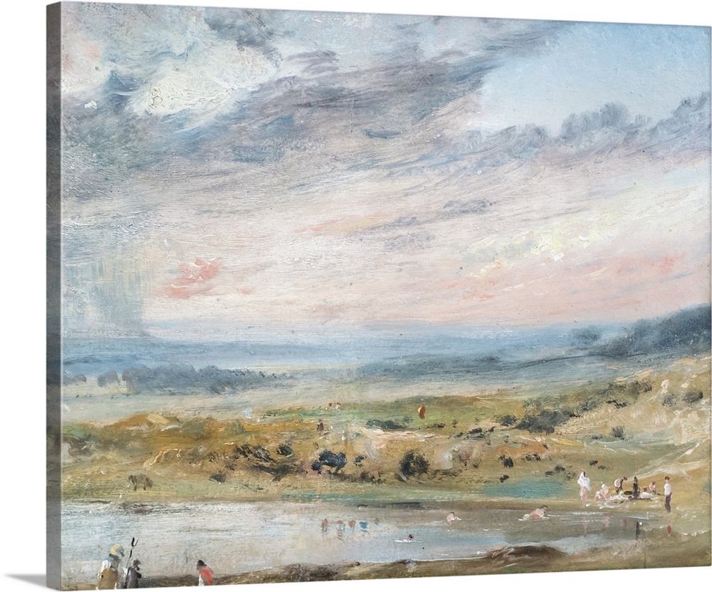 Hampstead Heath With Pond And Bathers, 1821