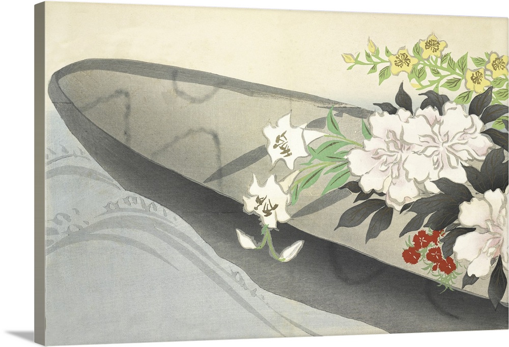 Kamisaka Sekka (1866 - 1942)  A Boat Filled with Flowers