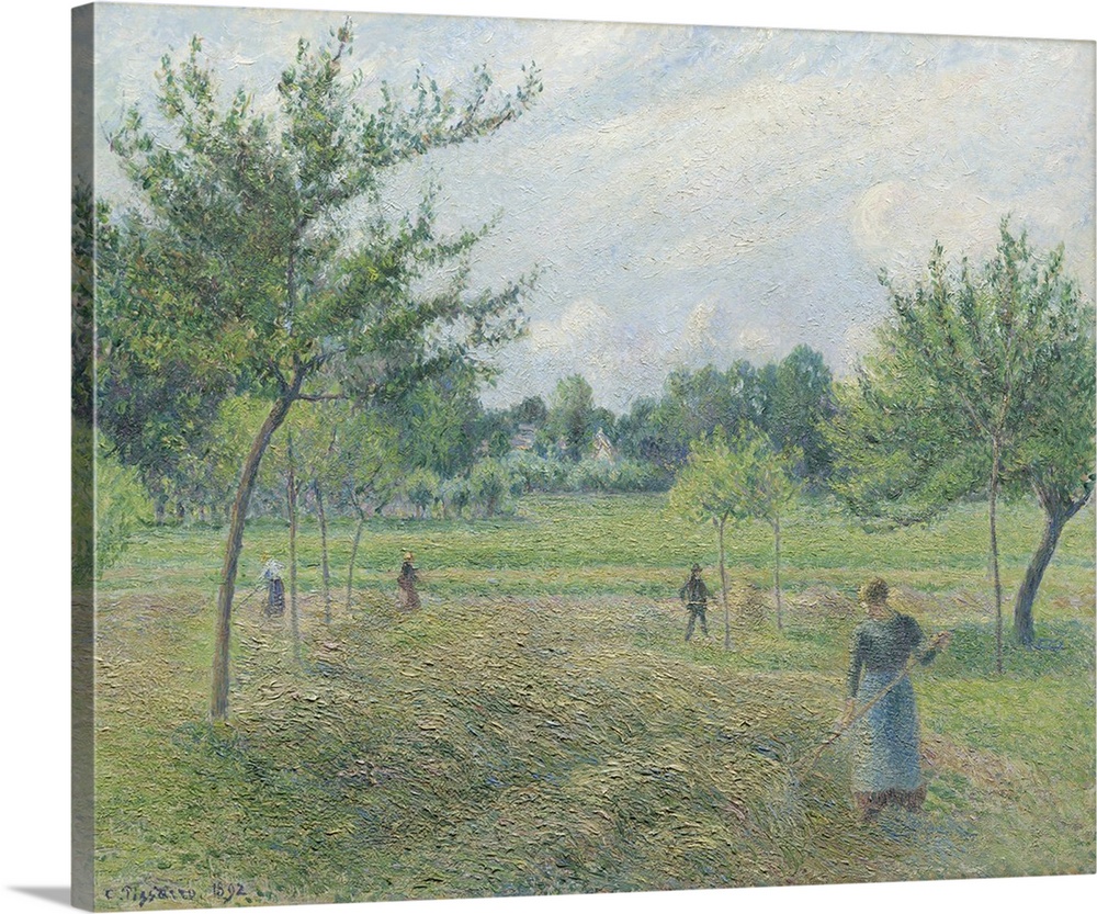 Haymaking at eragny, 1892, oil on canvas.