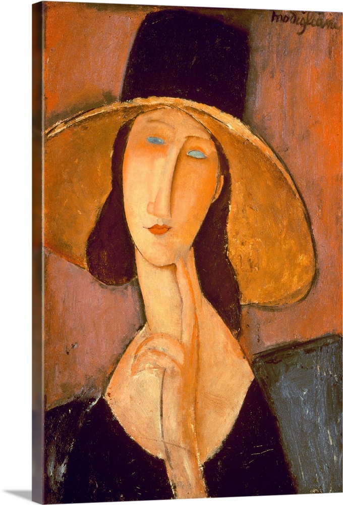 CH378360 Head of a Woman (oil on canvas) by Modigliani, Amedeo (1884-1920); Private Collection; (add.info.: Tete de Femme;...