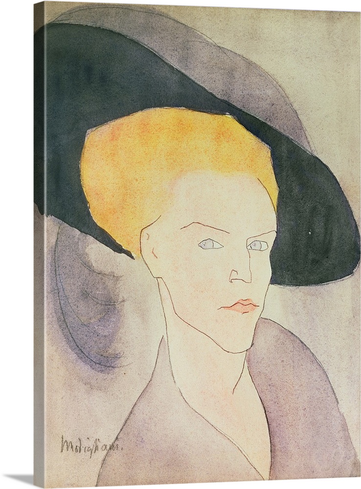 Head of a Woman wearing a hat, 1907