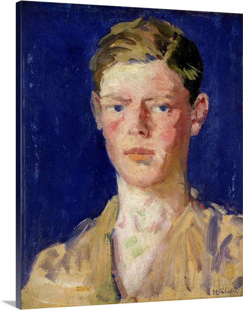 BAL112801 Head of a Young Man (oil on panel)  by Cadell, Francis Campbell Boileau (1883-1937); 45.7x35.6 cm; Private Colle...
