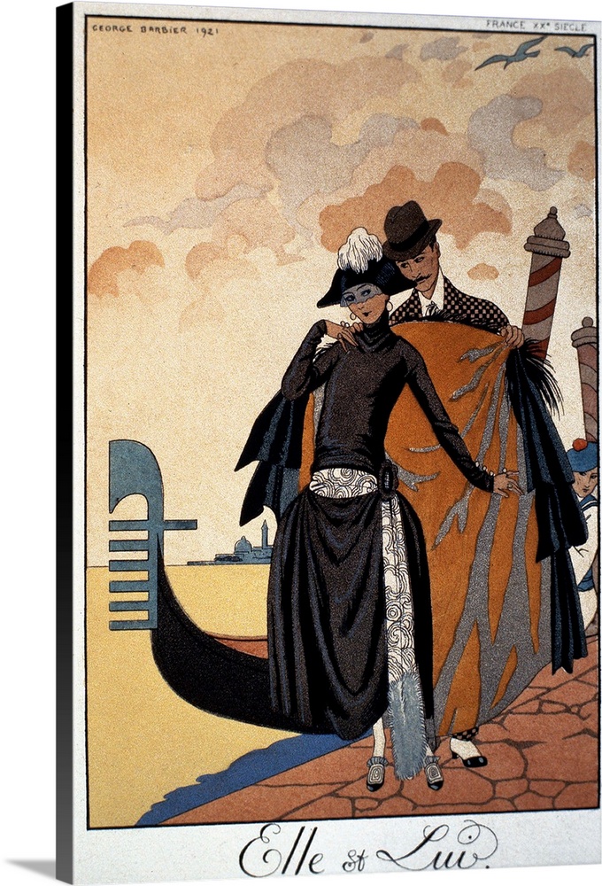 Her and Him, Fashion Illustration, 1921
