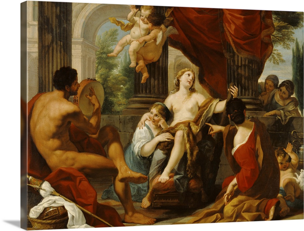 Hercules and Omphale, c. 1700-10, oil on canvas.  By Luigi Garzi (1638-1721).