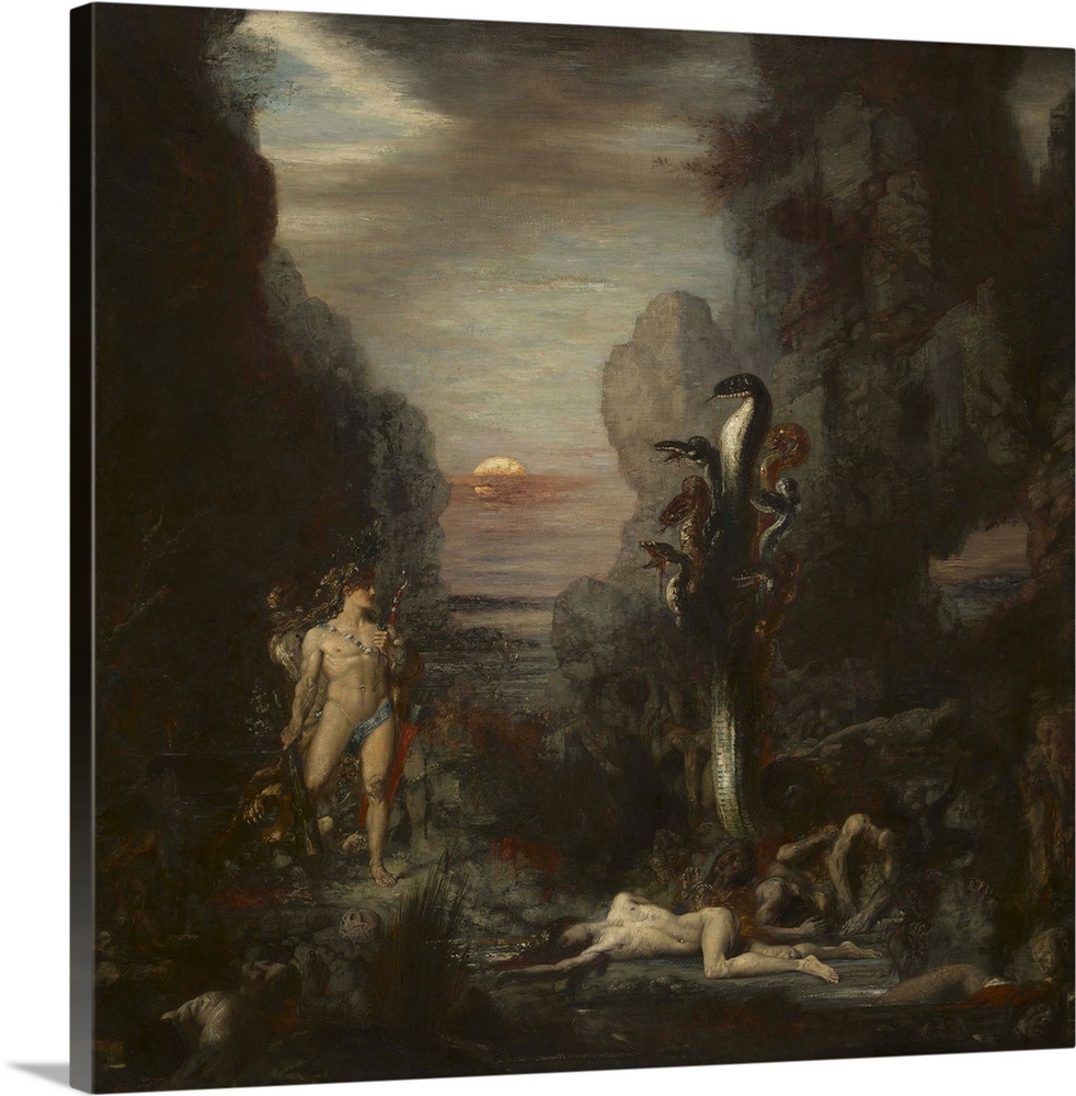 Hercules and the Lernaean Hydra, 1875-76, oil on canvas.