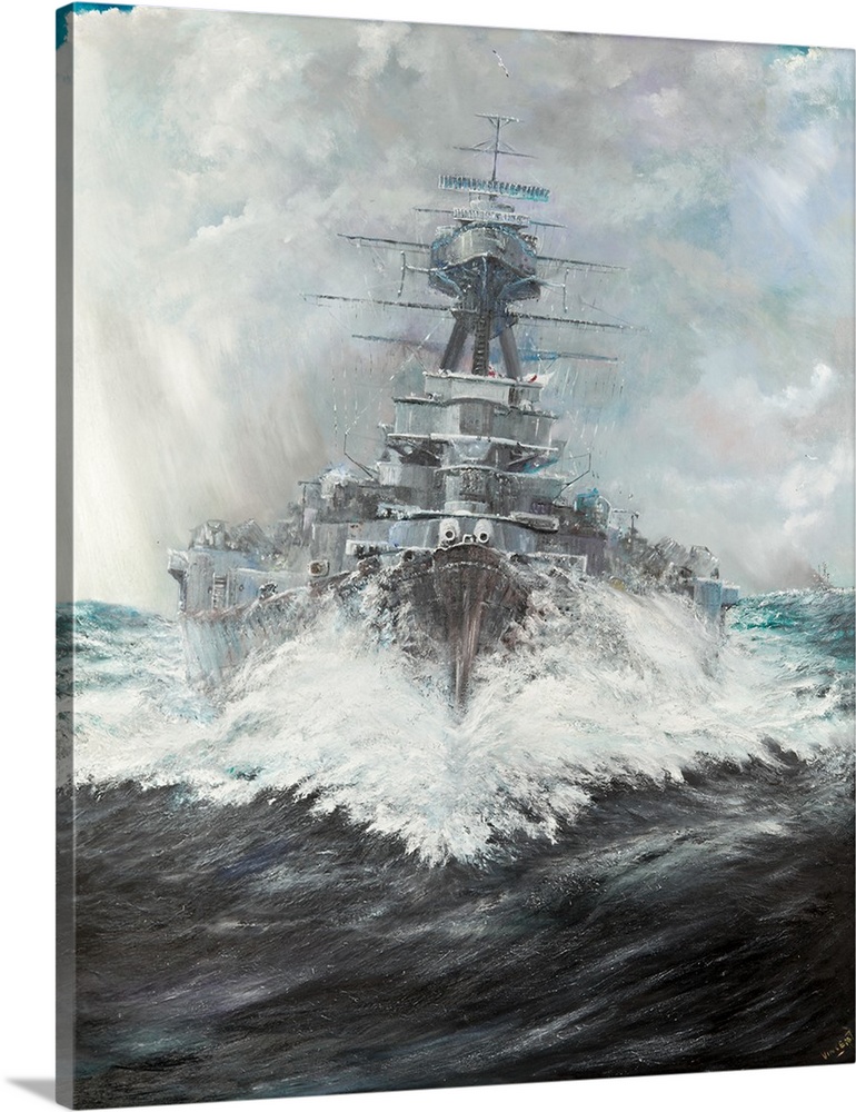 HMS Hood, 2, 2016, oil on canvas.