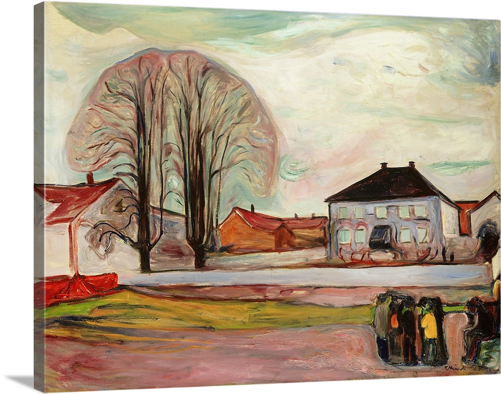 House in Aasgaardstrand, 1905 (originally oil on canvas) by Munch, Edvard (1863-1944)