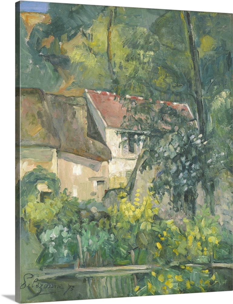 House of Pere Lacroix, 1873, oil on canvas.  By Paul Cezanne (1839-1906).
