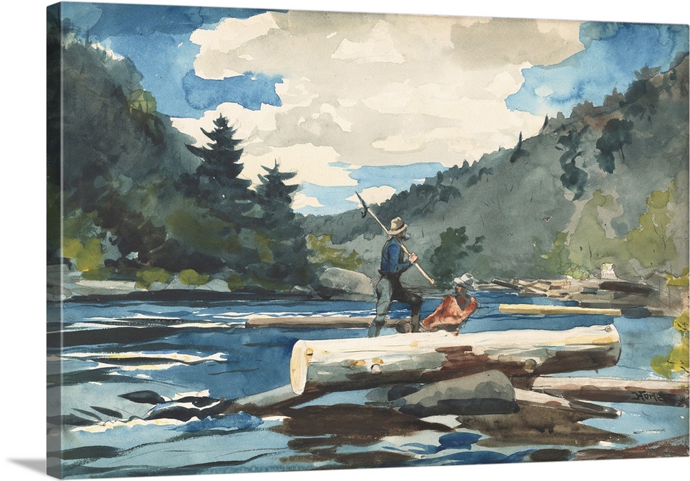 Hudson River - Logging, 1892