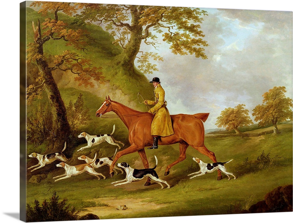 Huntsman and Hounds, 1809 (oil on canvas); by Sartorius, John Nott (1759-1828)