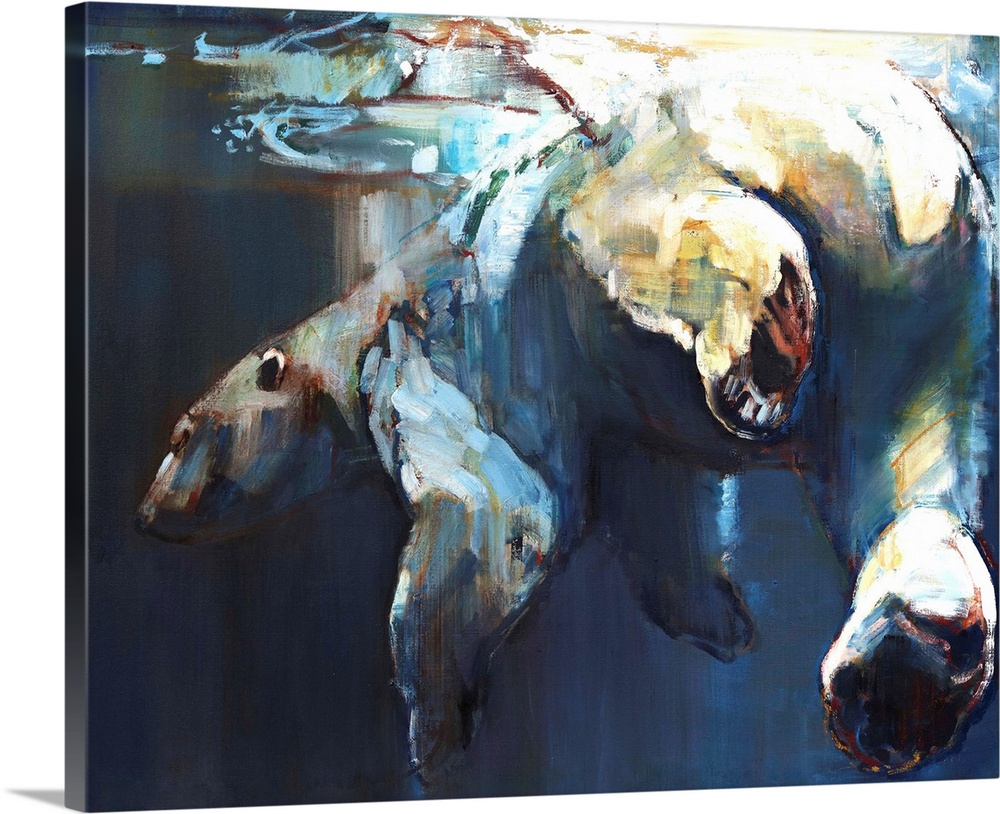 Ice Deep, 2016, originally oil on canvas.