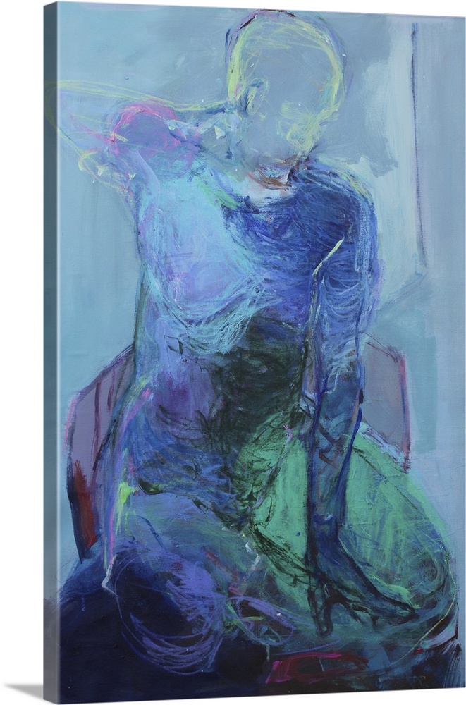 Ikigai 2, 2023. (Originally acrylics and pastels on canvas.)