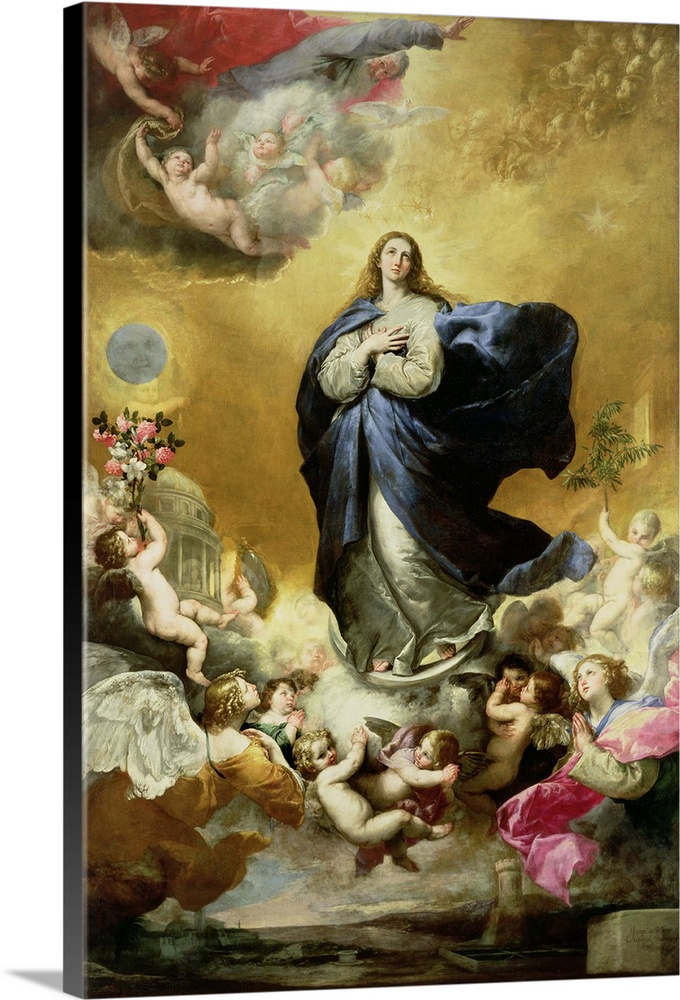 XJL61817 Immaculate Conception, 1635 (oil on canvas)  by Ribera, Jusepe de (lo Spagnoletto) (c.1590-1652); Convent of Agus...