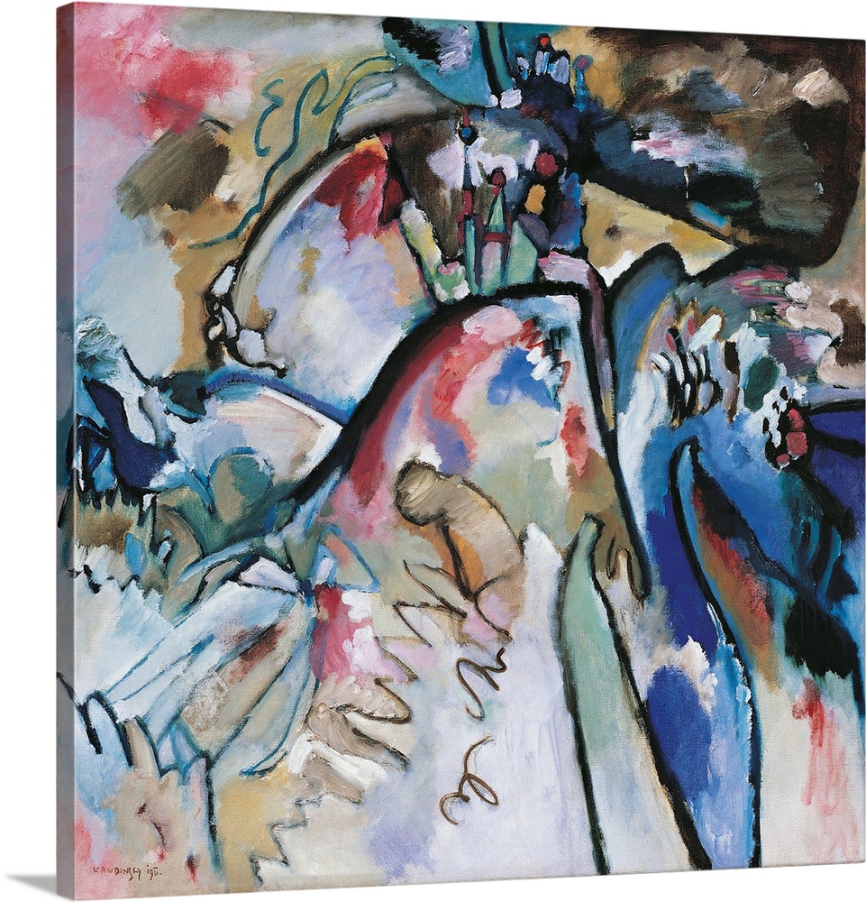 Improvisation 21A, 1911 (originally oil on canvas) by Kandinsky, Wassily (1866-1944)