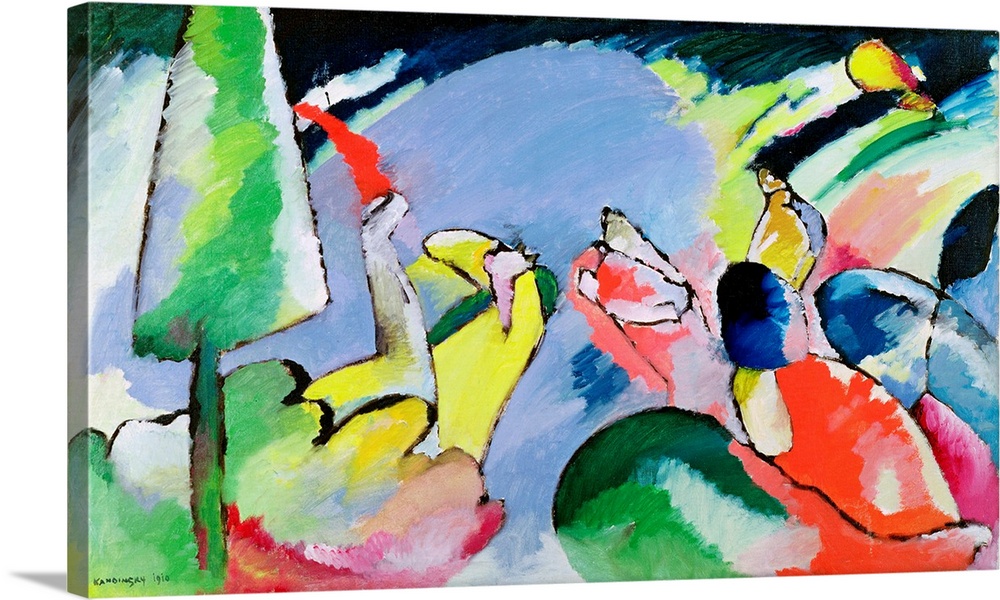 Improvisation XIV, 1910 (originally oil on canvas) by Kandinsky, Wassily (1866-1944)