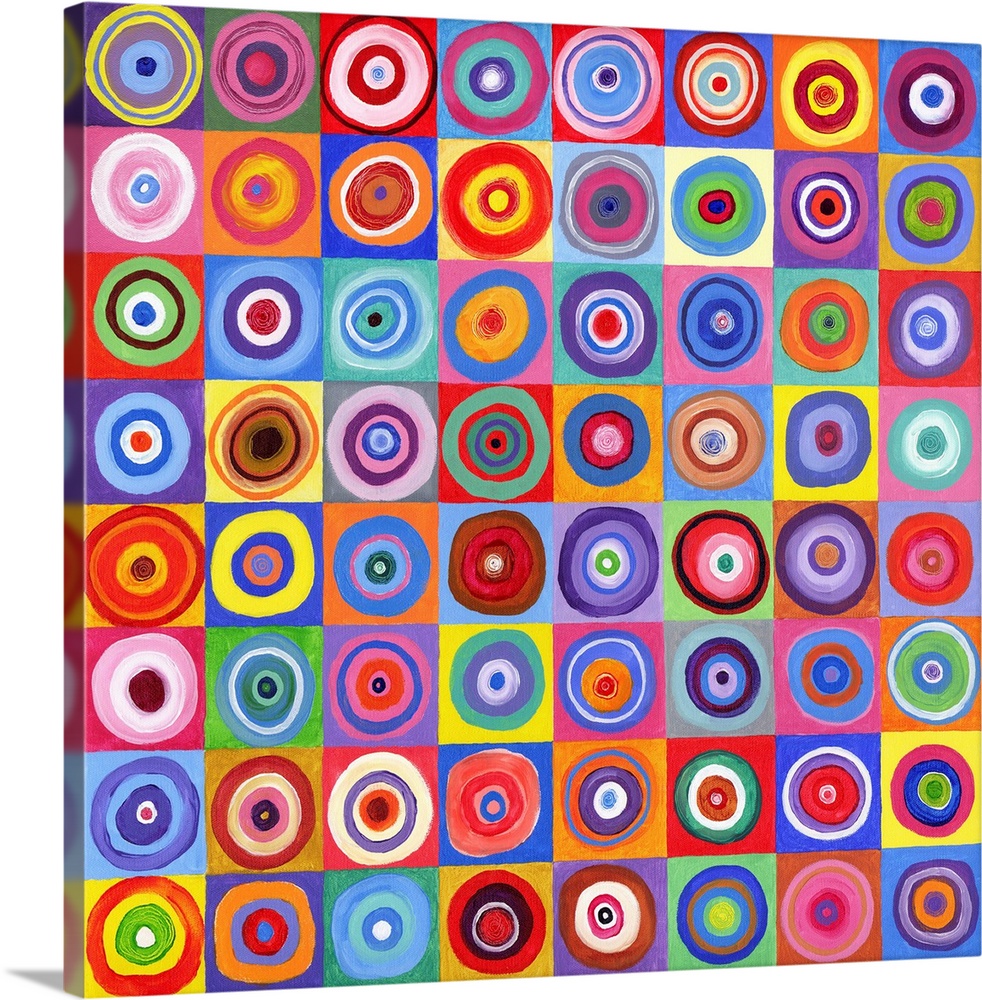 In Square Circle 64 after Kandinsky, 2012, (acrylic on canvas)