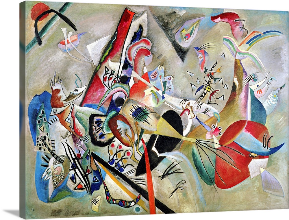 In the Grey, 1919 (originally oil on canvas) by Kandinsky, Wassily (1866-1944)