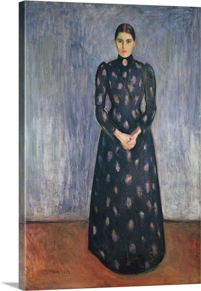 Inger in Black and Violet, 1892 (originally oil on canvas) by Munch, Edvard (1863-1944)