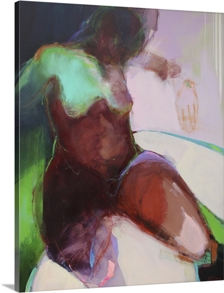 Inner voice 3, 2022. (Originally acrylics and pastels on canvas.)