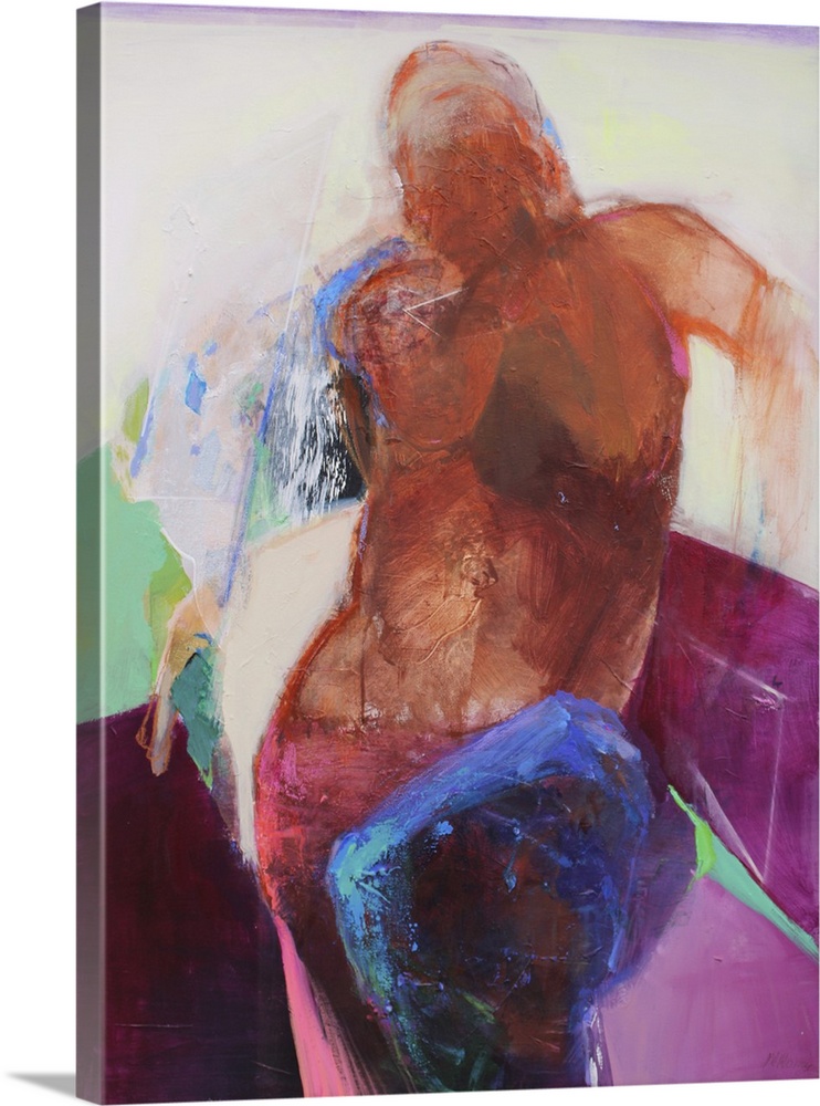 Inner voice 1, 2022. (Originally acrylics and pastels on canvas.)