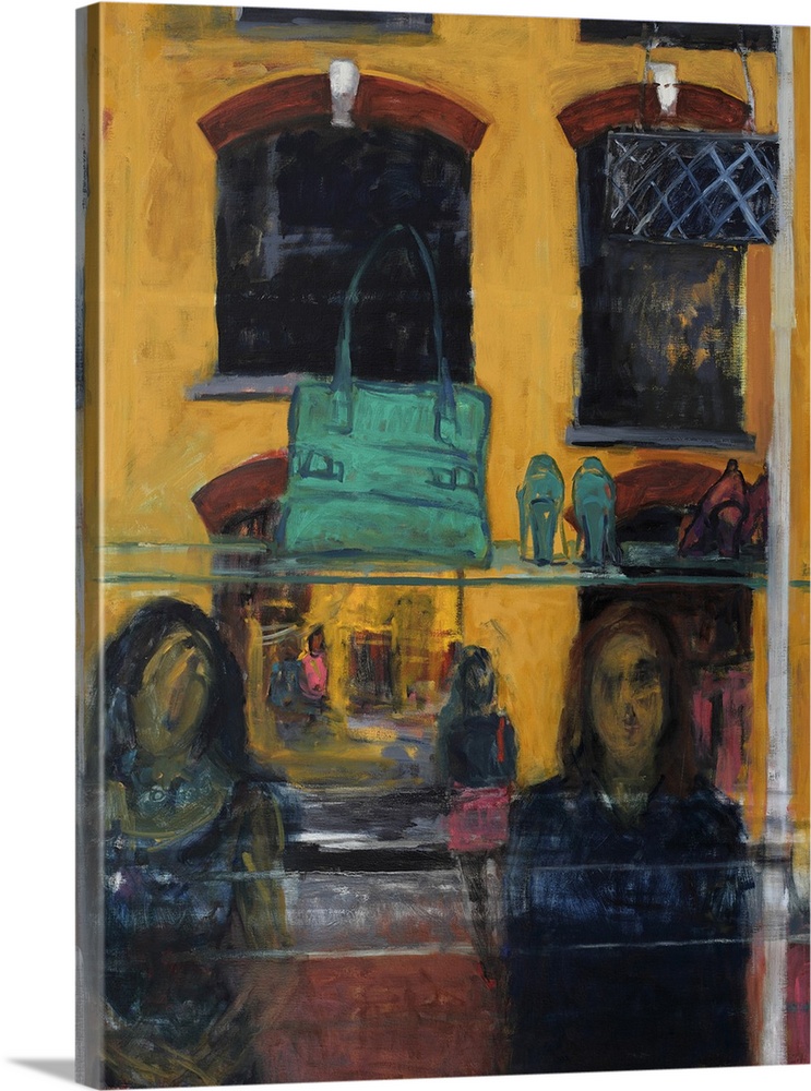 Inside Outside, acrylic and oil on canvas.  By Julie Held (b.1958).