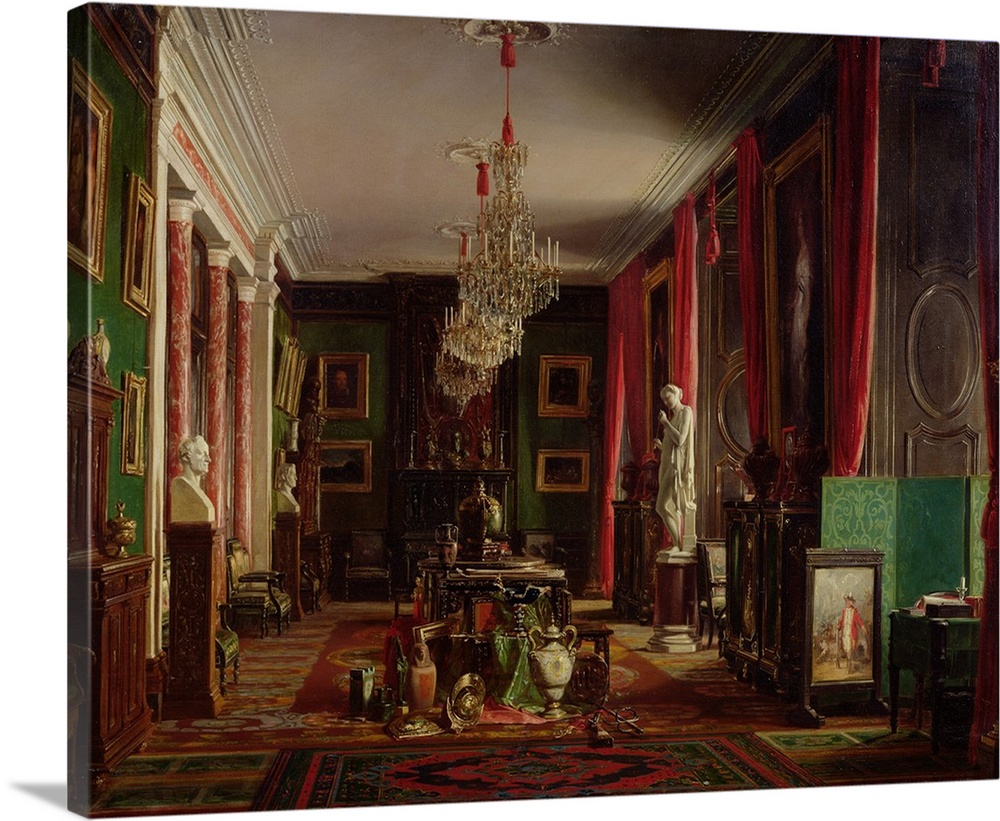 Interior of the Office of Alfred Emilien (1811-92) Count of Nieuwerkerke, Director General of the Imperial Museums, at the...