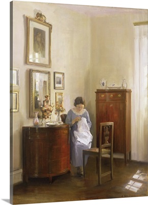 Interior with Lady Sewing, c.1910