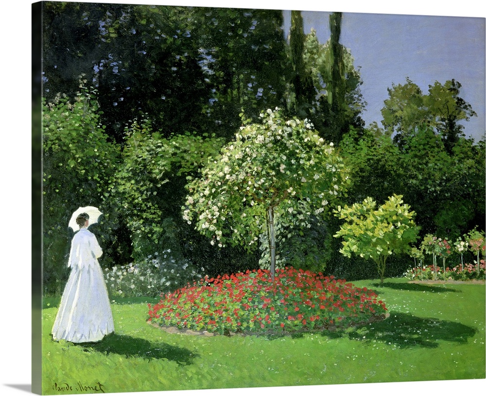 Jeanne Marie Lecadre in the Garden, 1866 (oil on canvas)  by Monet, Claude (1840-1926); Hermitage, St. Petersburg, Russia;...