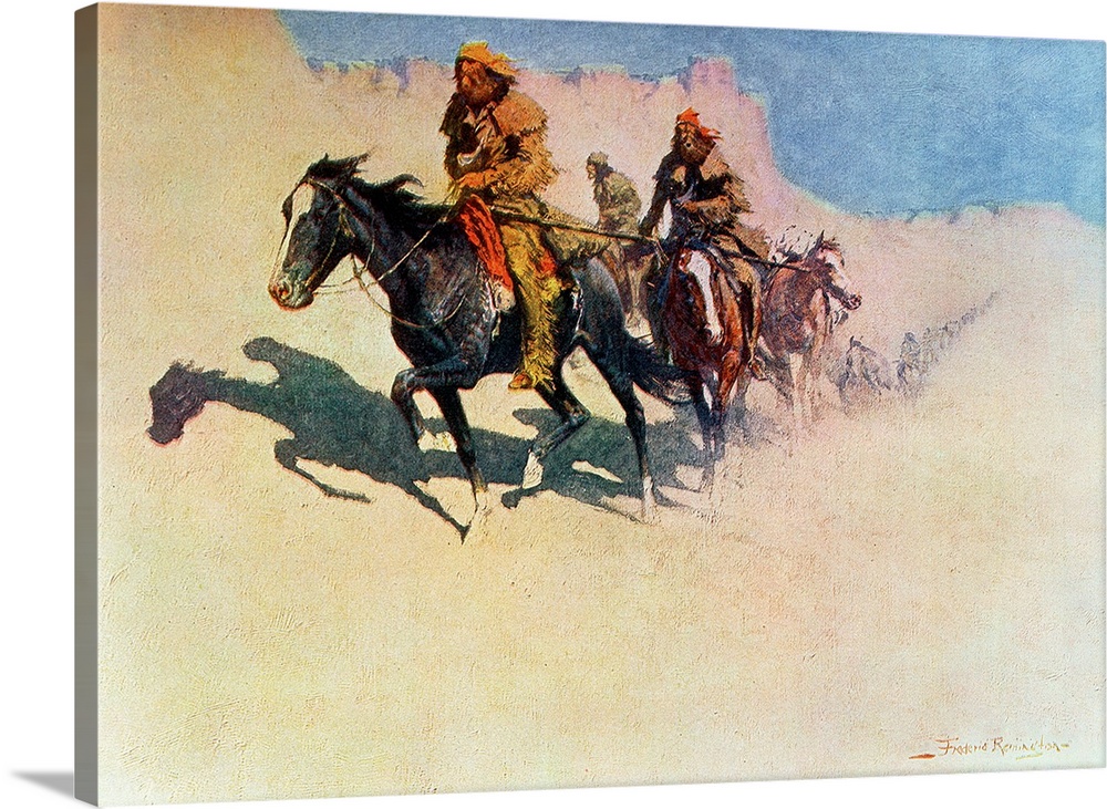 Jedediah Smith making his way across the desert from Green River to the Spanish settlements at San Diego, from 'The Great ...
