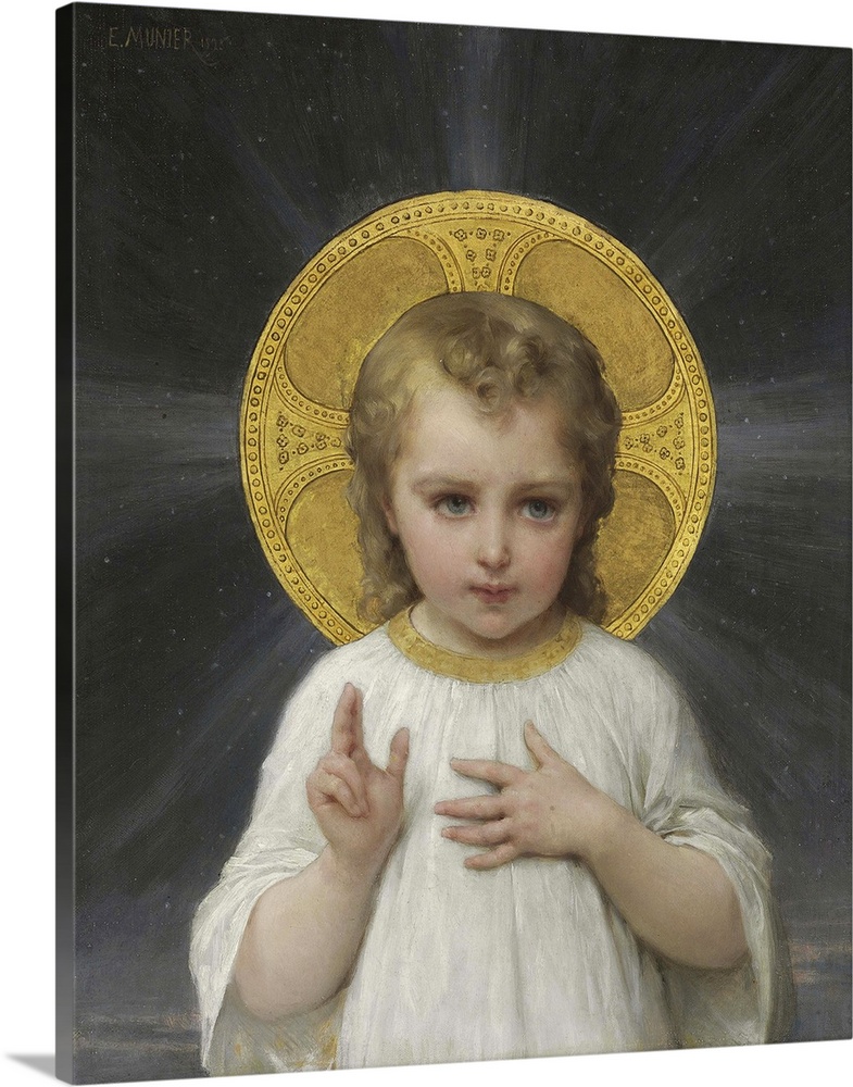 Jesus, 1893, oil on canvas.  By emile Munier (1840-95).