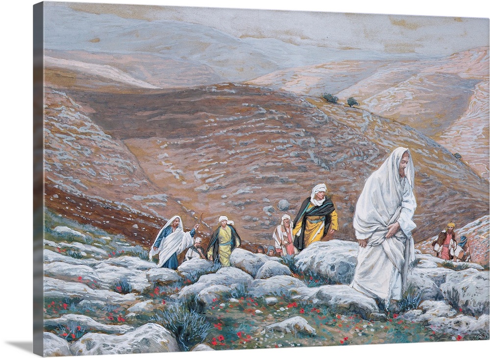 Jesus Goes Up into Jerusalem, illustration for 'The Life of Christ', c.1886-94 (w/c
