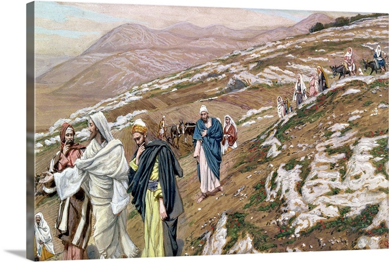 Jesus on his way to Galilee, illustration for The Life of Christ, c 