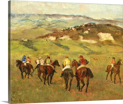 Jockeys on Horseback before Distant Hills, 1884
