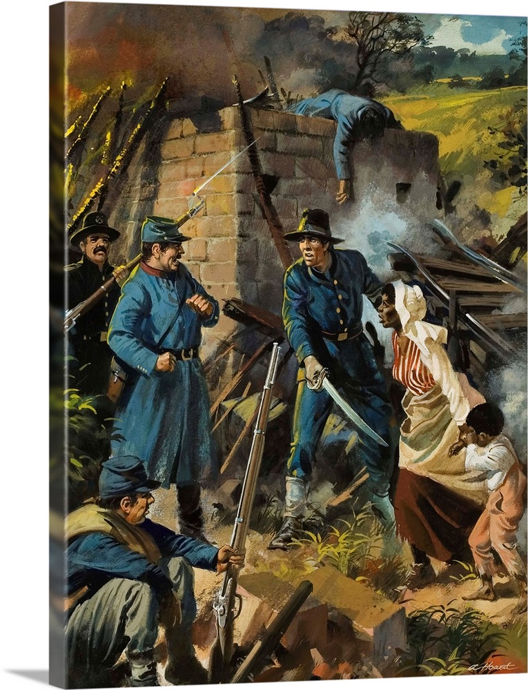 John Brown on 30 August 1856 intercepting a body of pro-slavery men Wall Art,  Canvas Prints, Framed Prints, Wall Peels | Great Big Canvas