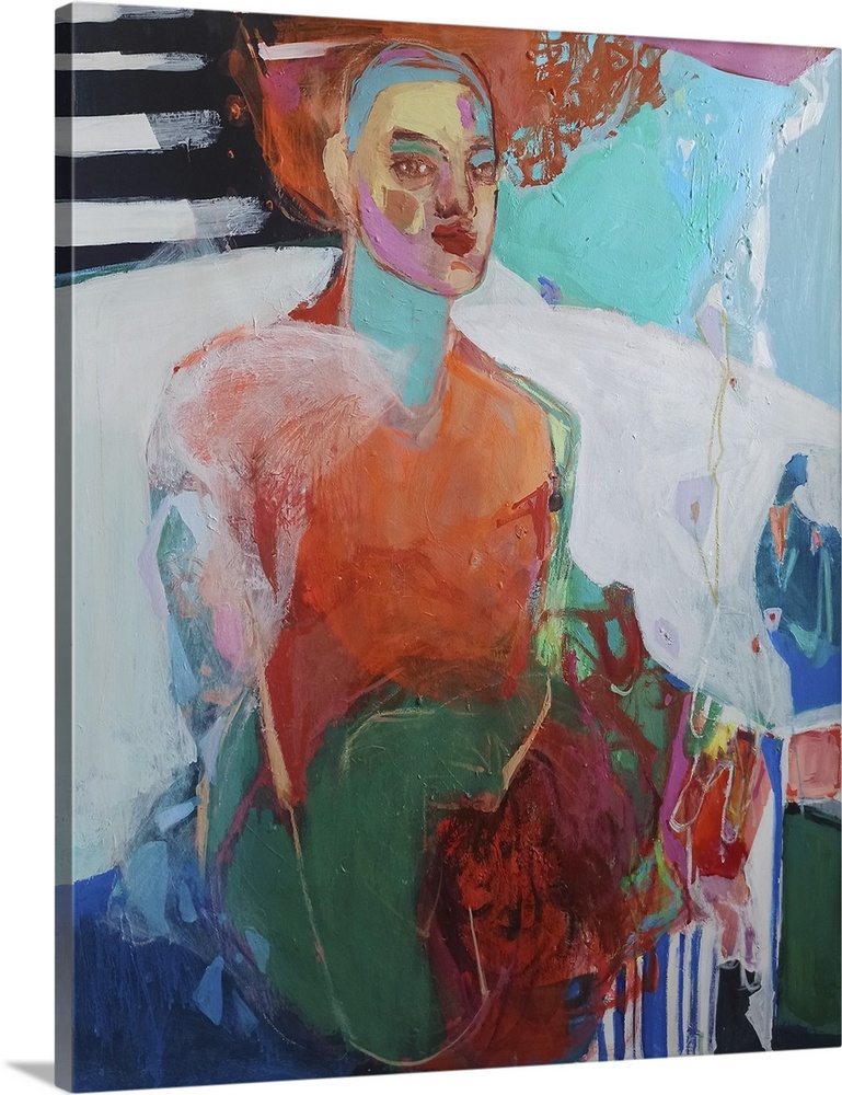 Joy, 2023. (Originally acrylics and pastels on canvas.)